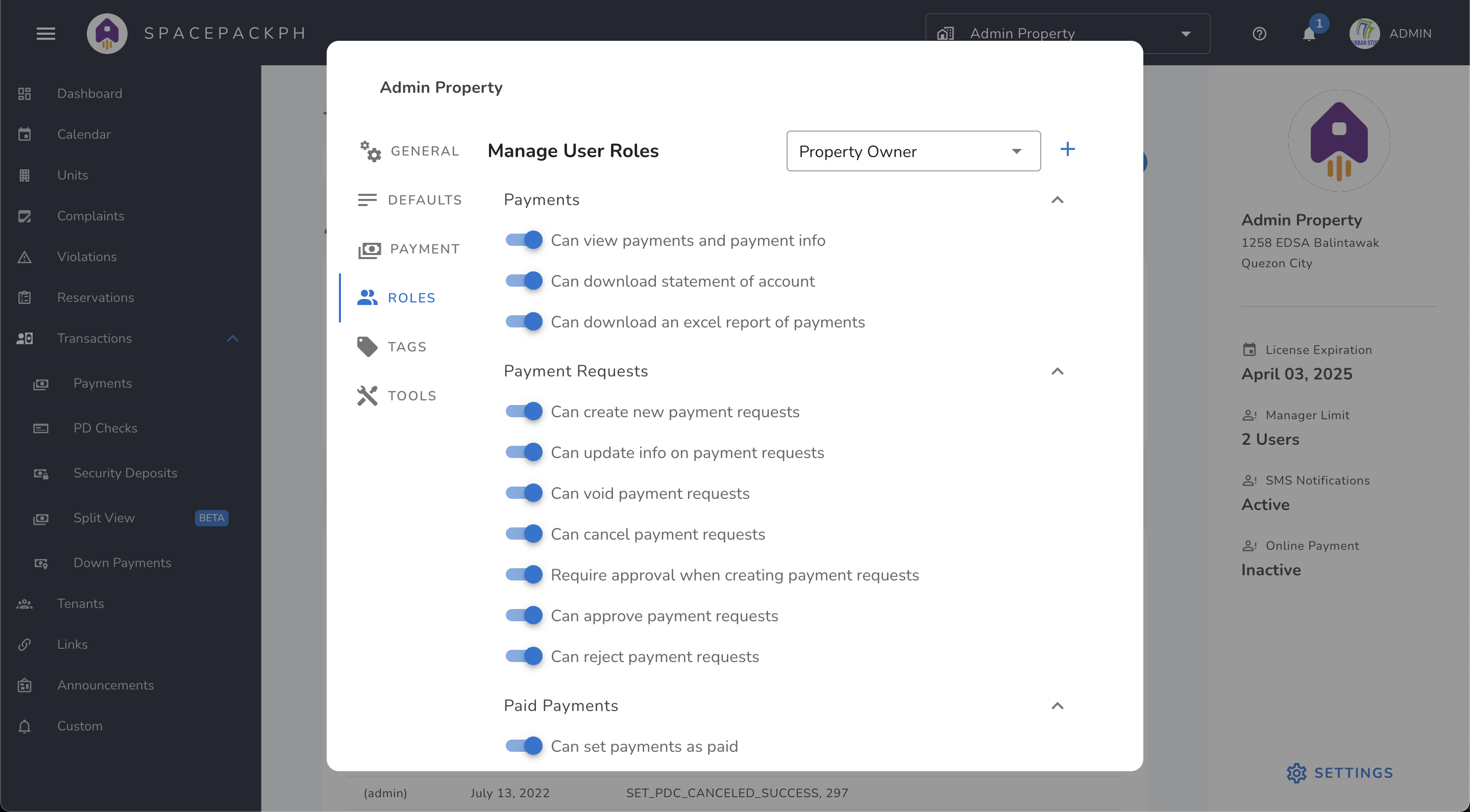 Manage User Roles